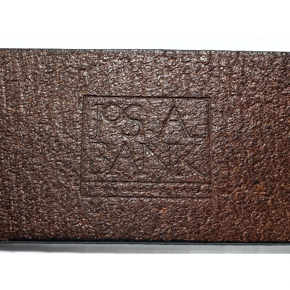 Jos A Bank Genuine Italian‎ Leather Belt Men Tan Brown Handcrafted USA Size 38